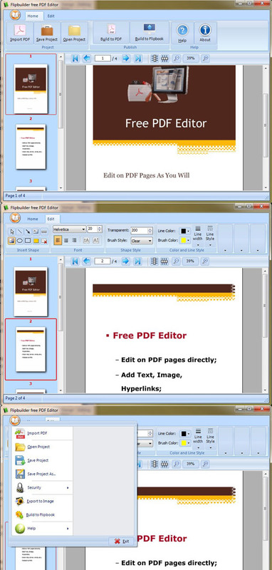 FlipBuilder PDF Editor (Freeware) Screenshot